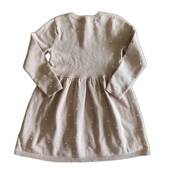 H&M Pink Swiss Dot Sweater Dress Girls' 3/4T - Picture 2 of 8